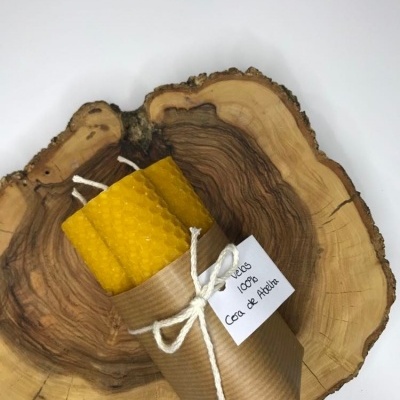 Velas de cera de abelha (conjunto 3)