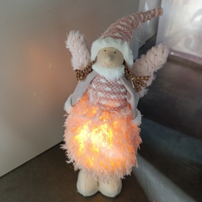 Menina Natal com luz 30cm