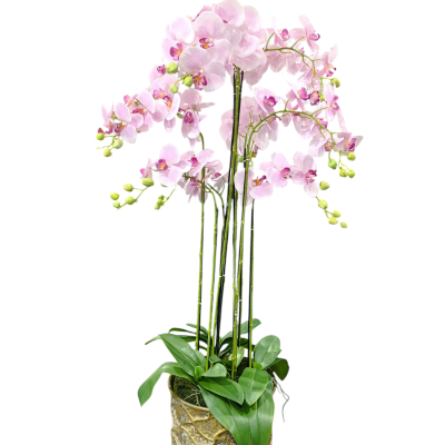 Orquídea artificial rosa 120cm