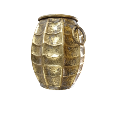 Metal Vaso Ouro Antigo 15x25cm