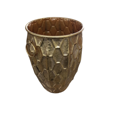 Metal Vaso Alto Ouro 30x44cm