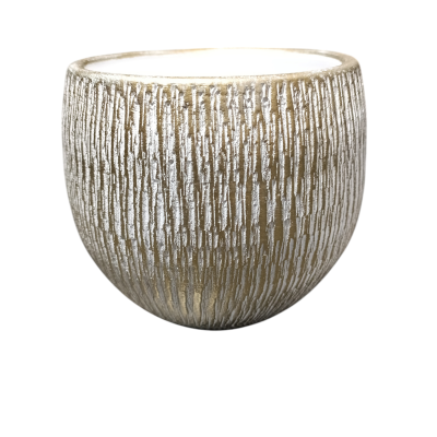 Vaso Veneza Branco e Ouro