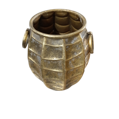 Metal Vaso Ouro Antigo 15x25cm