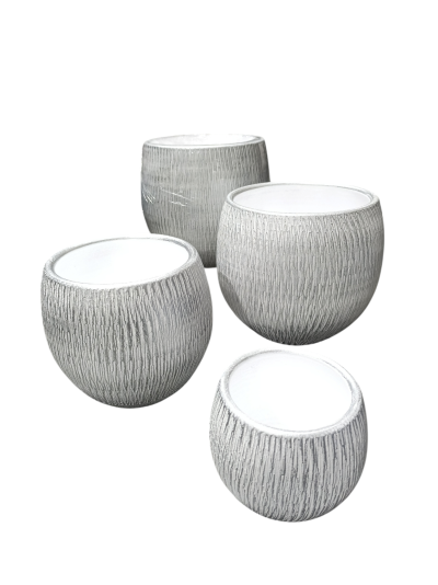 Vaso Veneza Branco e Prata