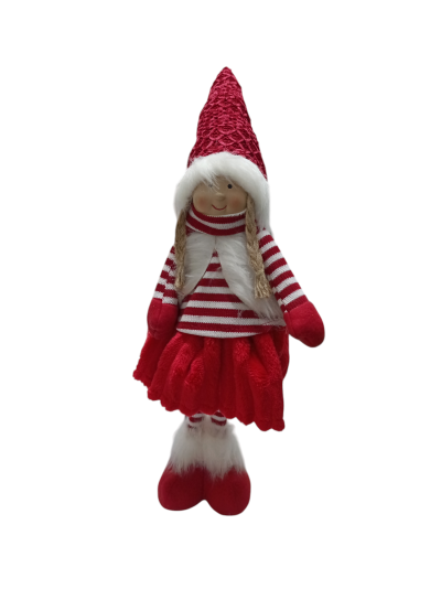 DEC. NATAL -MENINA COR VERMELHO 16X10X44CM