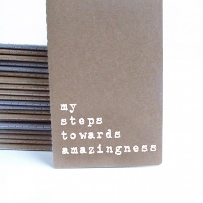 Caderno 'my steps towards amazingness'