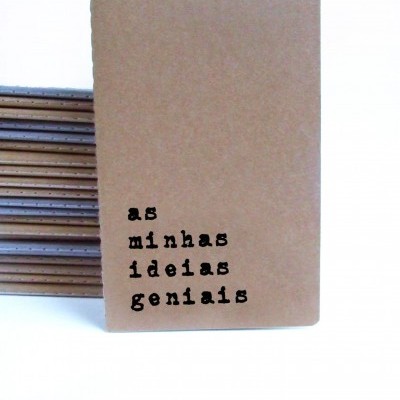 Caderno 'as minhas ideias geniais'
