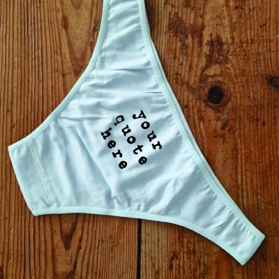 Cuecas personalizadas com frase à sua escolha!