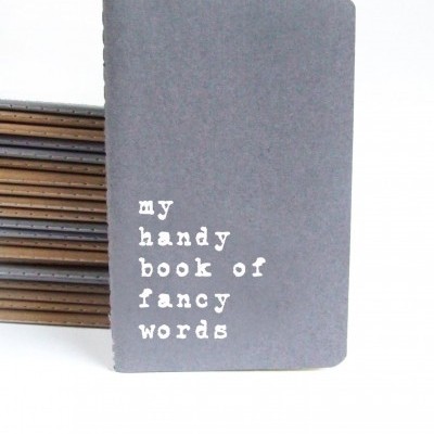 Caderno 'my handy book of fancy words'