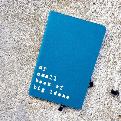 Caderno 'my small book of big ideas'