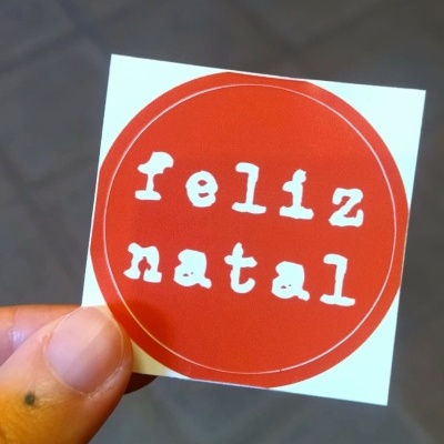 Autocolante 'feliz natal'