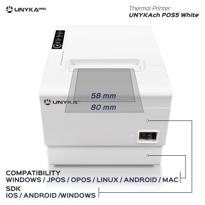 Impressora Termica POS 5 White - USB-LAN(USB +LAN+RJ12-RJ11
