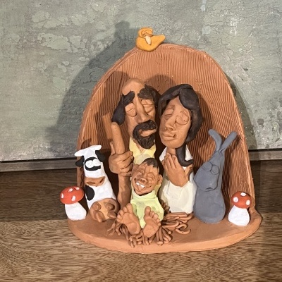 Presépio com parede