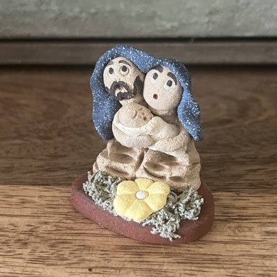 Presépio  miniatura base coração