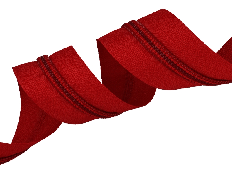 Zíper malha nº5 vermelho