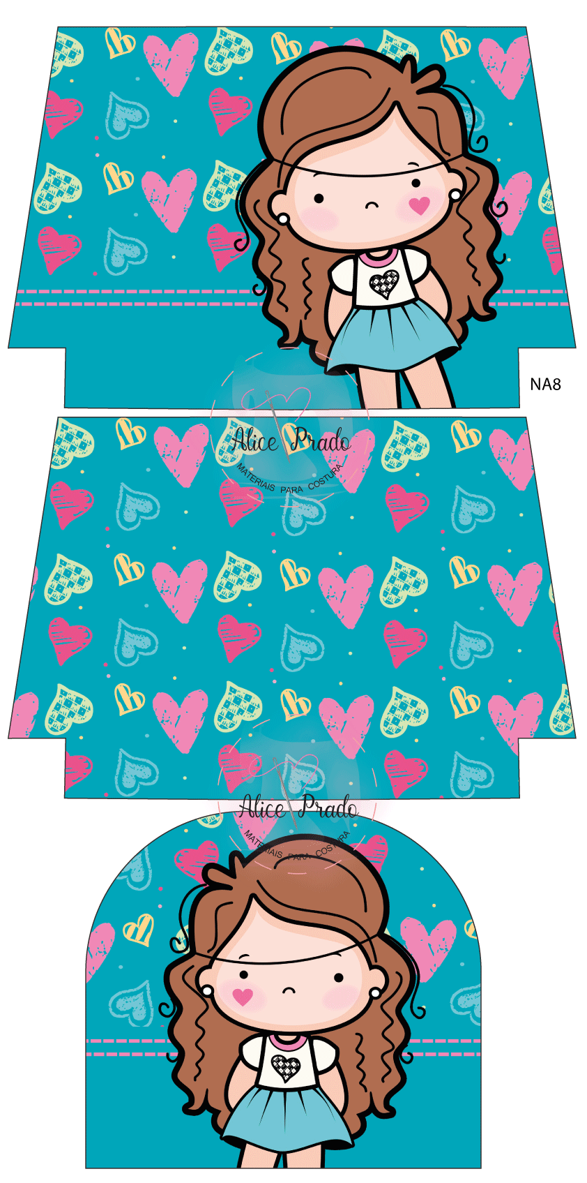 Necessaire com aba meninas NA8