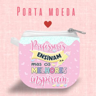 Porta moeda modelo simples tema educadores