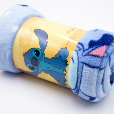 Manta Coralina Stitch Azul