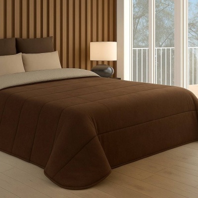 Edredão Microcoralina Al-Briselle Castanho