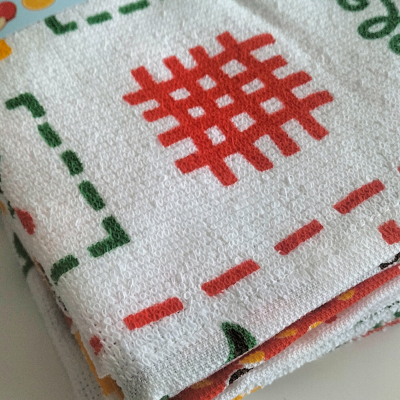 Pack 6 Panos cozinha felpo estampado