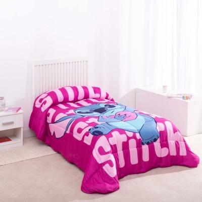 Edredão Nórdico Lilo & Stitch Rosa Solteiro