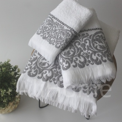 Toalhas de Banho de Franjas Branco