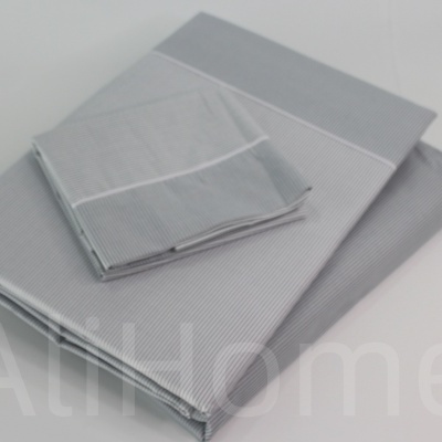 Jogo de cama AL-Zorzal Riscas Cinza