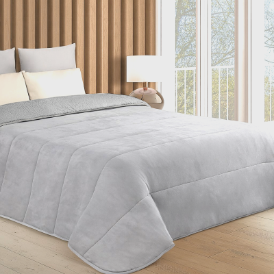 Edredão Microcoralina Al-Briselle Cinza