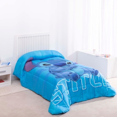 Edredão Nórdico Lilo & Stitch Azul Solteiro
