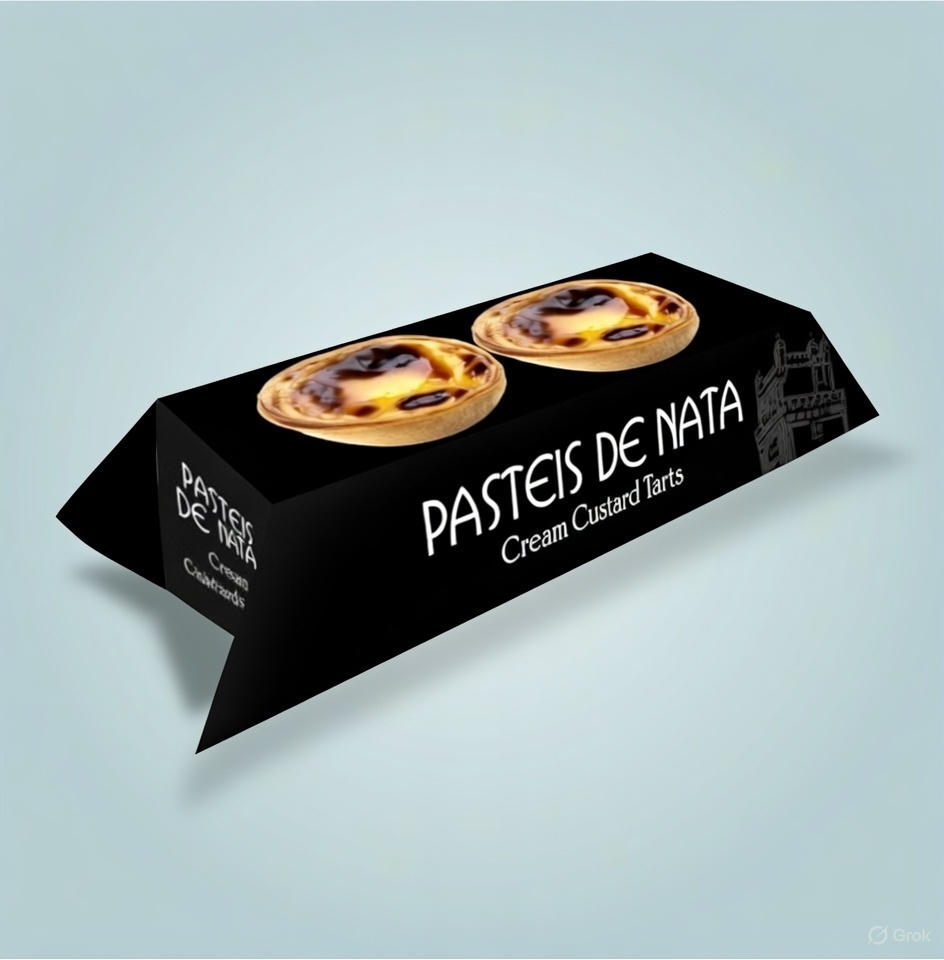 Caixa Personalizada | 2 Pastéis de Nata Caixa Personalizada | 2 Pastéis de Nata