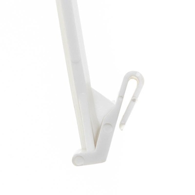 Suporte de plástico branco com articulação