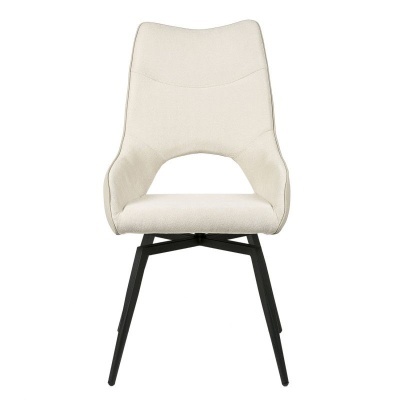 Cadeira moderna branca com pernas pretas