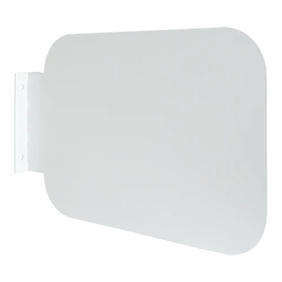 Painel de proteção branco em suporte metálico