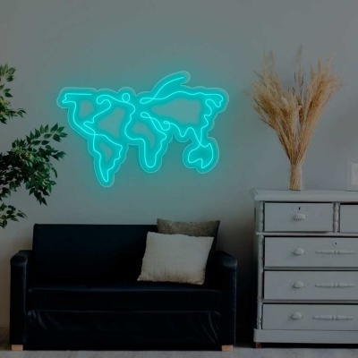 NeonLED | Mapa Mundo