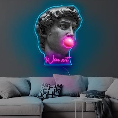 NeonLED | Acrílico Impresso Michelangelo | David