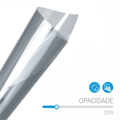20% Opacidade | Espelhado PRATA | Aplicação Interior 20% Opacidade | Espelhado PRATA | Aplicação Interior