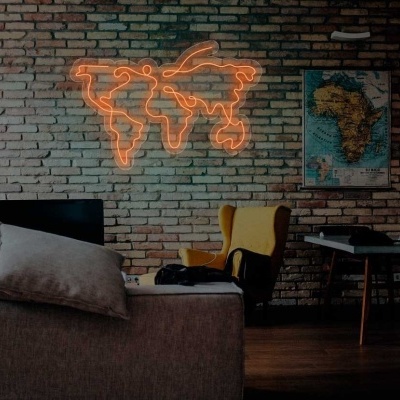 NeonLED | Mapa Mundo