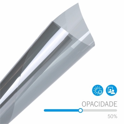 50% Opacidade | Espelhado PRATA