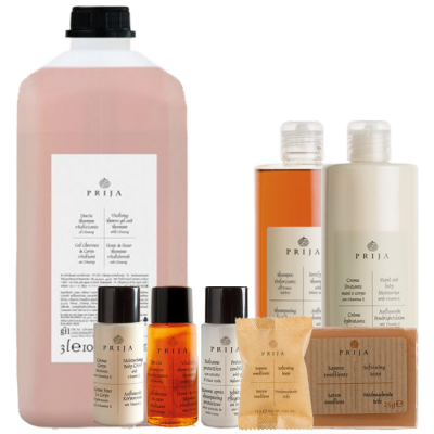 Gel de Banho & Champô Revitalizante PRIJA com Ginseng (380ml e 5L)