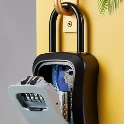 Cadeado - Cofre de parede para chaves - com gancho removível (Interior)