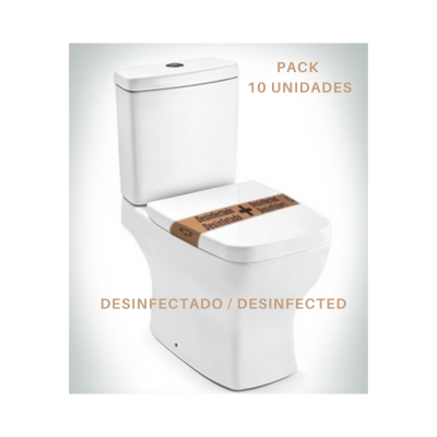 Selo de desinfecção W,C, ecológico -  100% papel reciclado (10 unidades)