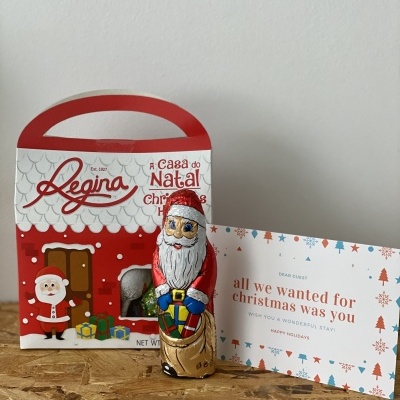 Cartão de Boas Festas para hóspedes (em inglês)