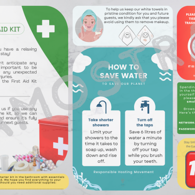 Poster INFORMAÇÕES wc (INGLÊS) - tamanho A3