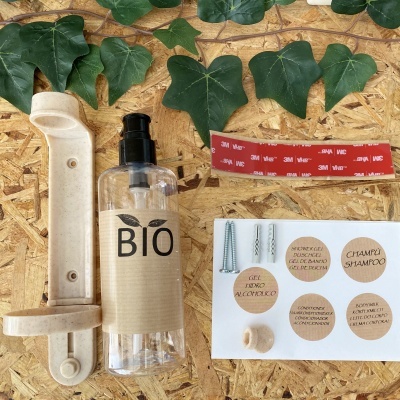 Dispensador individual 300ml, com suporte de parede