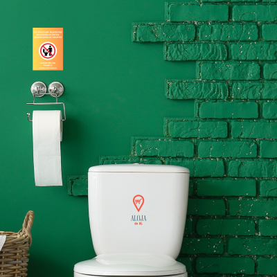 Poster WC (inglês & francês)