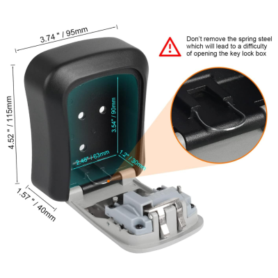 Cofre de parede para chaves