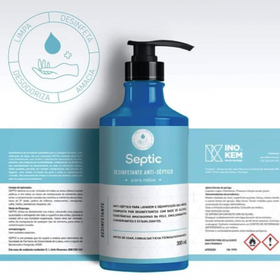 SEPTIC - Gel Desinfectante anti-séptico para mãos > 70% (v/v) (1Litro)