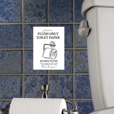 Autocolante WC - (em inglês)