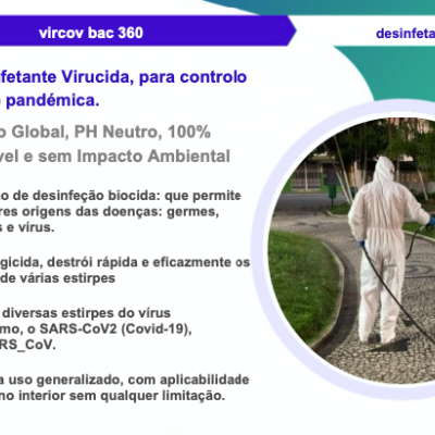 VIRCOV BAC 360 - para desinfecção de roupa a partir de 30 graus (máquina de lavar), e de superfícies interiores e exteriores - garrafa 1L