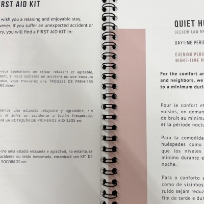 Livro de Informações (Físico)  Tamanho A5 - em 4 línguas